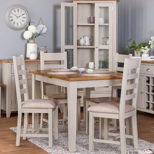 Chester Stone Painted Oak 1.2m Butterfly Extending Dining Table