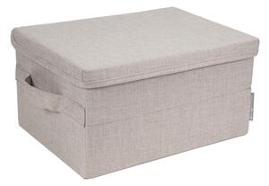 Beige Fabric Storage Box with Lid by Bigso Sweden, Small