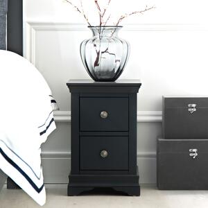 Florence Midnight Grey Painted Bedside Cabinet
