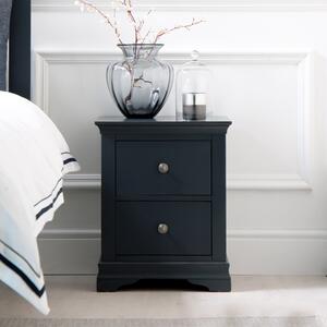 Florence Midnight Grey Painted Large Bedside Cabinet