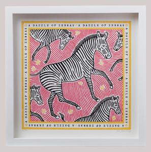 Fee Greening Signed Collective Noun Print - A Dazzle of Zebras