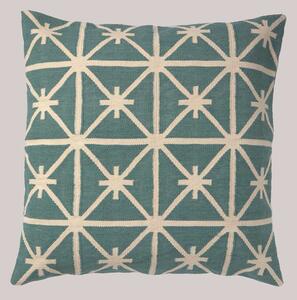 Hawthorn Cotton Dhurrie Large Floor Cushion Cover - Green
