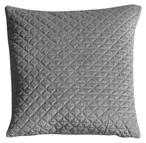 Revna Plush Quilted Cushion in Pebble Grey