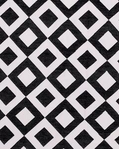 Yew Handwoven Cotton Dhurrie Rug - Black & White - 6x9ft