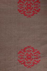 Ottoman Handwoven Cotton Dhurrie Rug - Brown - 8x10ft