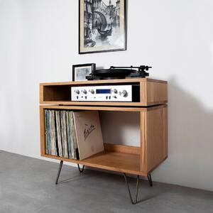 Stack Record Player Stand on Hairpin legs