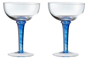 Imperial Blue Set Of 2 Champagne Saucers