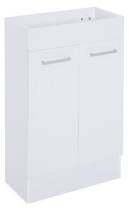 Kleankin 500mm Freestanding Vanity Unit Under Sink Bathroom Vanity w/Ceramic Basin & Storage Cabinet Home Furniture-White