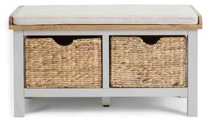 Farrow Grey Hallway Bench with Storage | Roseland Furniture