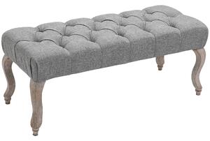 HOMCOM Tufted Upholstered Accent Bench Window Seat Bed End Stool Fabric Ottoman for Living Room, Bedroom, Hallway