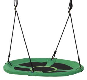 HOMCOM 40 Inch / 100 cm Tree Swing Round Kids Nest Swing Seat Adjustable Rope for Outdoor Backyard Garden Play Activity Green