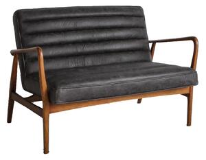 Scott Two-Seater Leather Sofa in Graphite