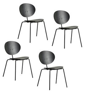 Iria Black Dining Chair, Set of Four