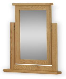 Roseland Oak Vanity Swivel Mirror, Solid Wood Tilting Make Up or Bathroom Mirror | Roseland Furniture