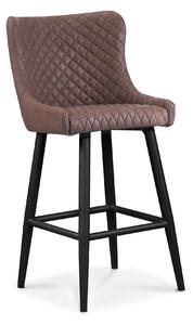Brooklyn Faux Leather Kitchen Breakfast Bar Stools | Light Grey or Brown Contemporary Upholstered Tall Dining Chairs Restaurant | Roseland Furniture