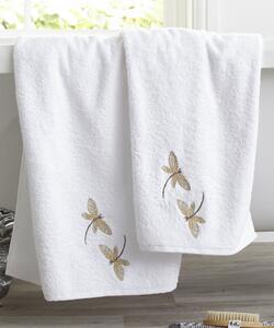 Damart Embroidered Dragonfly Towel