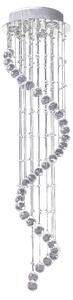 HOMCOM Modern Crystal Chandelier Ceiling Light Pendant Lamp Chrome Finish Glass Droplets New, Ф30 x 120cm