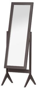 HOMCOM Freestanding Dressing Mirror Bedroom Tall Adjustable Angle 148x47cm Brown
