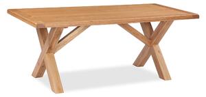Zelah Oak Cross Leg Dining Table, Seats 4-6 | Roseland Furniture
