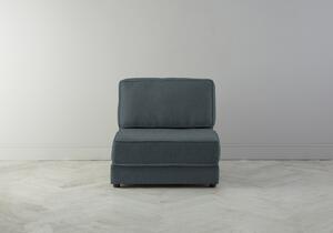 Dacre Single No Arms Sofabed in Denim Blue