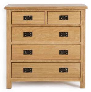 Surrey Oak 2 Over 3 Chest of Drawers | Rustic Waxed Oak
