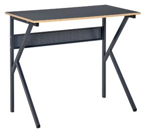 HOMCOM Home Office Computer Desk, Modern Simple Style Writing Table, PC Laptop Workstation with K-Shaped Legs for Bedroom, Living Room, Navy Blue