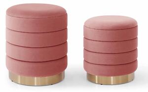 Mia Twin Pack Velvet Storage Stool | Roseland