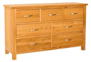 Newlyn Oak Chest of Drawers, 3 over 4, Solid Wood | Modern Light Oak
