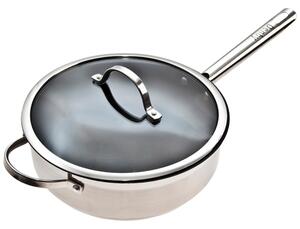 New Shape Stainless Steel 18/10 26Cm Saute Pan With Teflon Coating