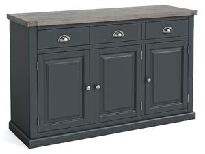 Bristol Charcoal Grey Large Wooden Sideboard | Roseland Furniture