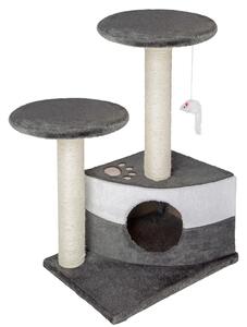 Tectake 400484 cat tree scratching post tommy - grey/white