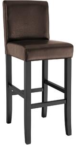 400552 breakfast bar stool made of artificial leather - brown