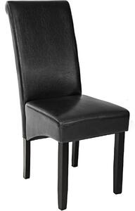 400554 dining chair with ergonomic seat shape - black