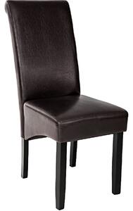 Tectake 400555 dining chair with ergonomic seat shape - cappuccino