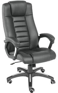 Tectake 400585 luxury office chair made of artificial leather - black