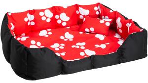 Tectake 400744 dog bed made of polyester - black/red/white
