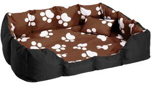 Tectake 400743 dog bed made of polyester - brown/black/white