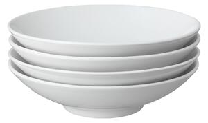 Porcelain Plain White Set Of 4 Pasta Bowls