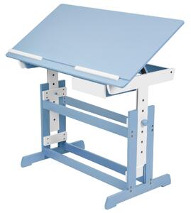 Tectake 400927 kids desk with drawer - blue