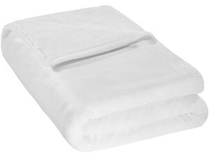Tectake 400948 throw blanket polyester - 220 x 240 cm, white