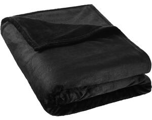 Tectake 400947 throw blanket polyester - 220 x 240 cm, black