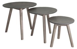 Varja Set of Three Side Tables in Grey
