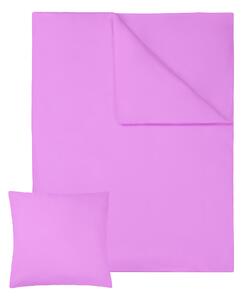 Tectake 401310 bedding set cotton sheets 200x135cm 2 pcs - purple