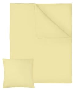 Tectake 401312 bedding set cotton sheets 200x135cm 2 pcs - yellow