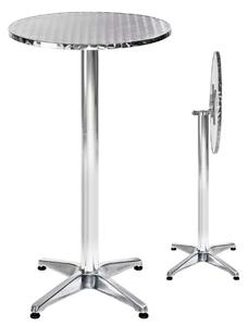 Tectake 401491 bar table made of aluminium ø60cm - 6.5 cm, foldable
