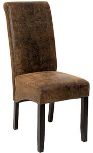 Tectake 401484 dining chair with ergonomic seat shape - antique brown