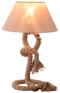 HOMCOM Unique Nautical Table Lamp, Twisted Rope Design, E27 Base, Ambient Light for Bedroom, Living Room, Beige