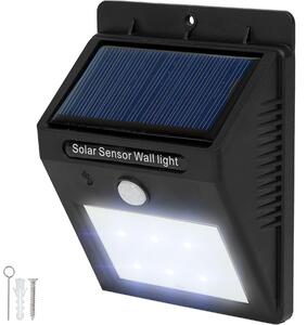 Tectake 401513 led solar wall light with motion detector - black