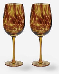 BarCraft Tortoiseshell Wine Glasses