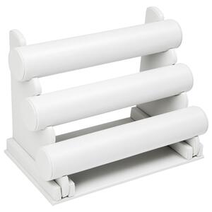 Tectake 401534 jewellery stand with removable rolls - white
